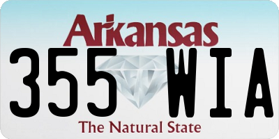 AR license plate 355WIA