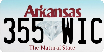 AR license plate 355WIC