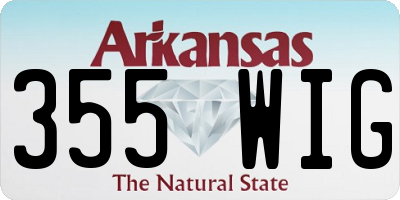 AR license plate 355WIG