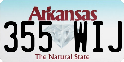 AR license plate 355WIJ