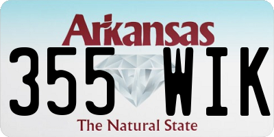 AR license plate 355WIK
