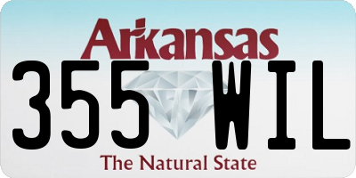 AR license plate 355WIL