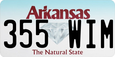 AR license plate 355WIM