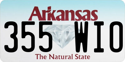 AR license plate 355WIO