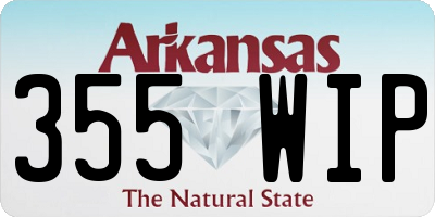 AR license plate 355WIP