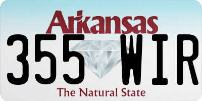 AR license plate 355WIR