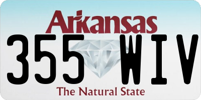 AR license plate 355WIV