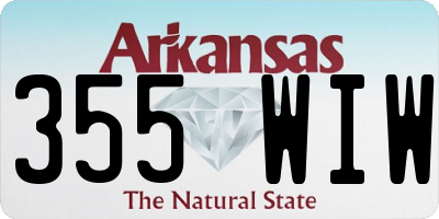 AR license plate 355WIW