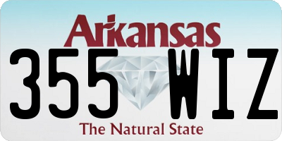 AR license plate 355WIZ