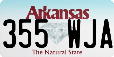AR license plate 355WJA