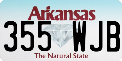 AR license plate 355WJB