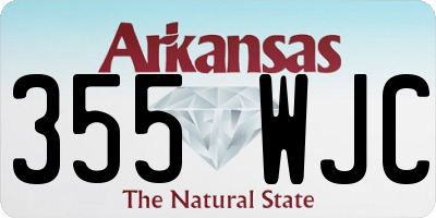 AR license plate 355WJC