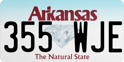 AR license plate 355WJE