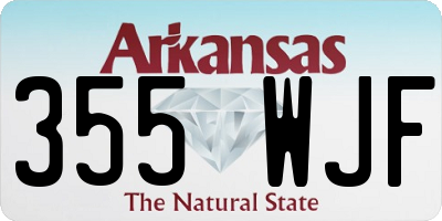 AR license plate 355WJF