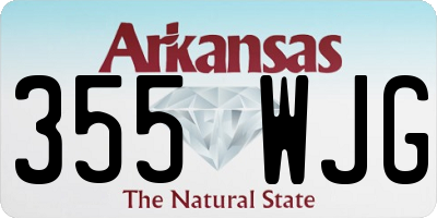 AR license plate 355WJG