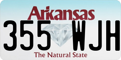 AR license plate 355WJH
