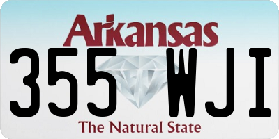 AR license plate 355WJI
