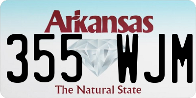 AR license plate 355WJM