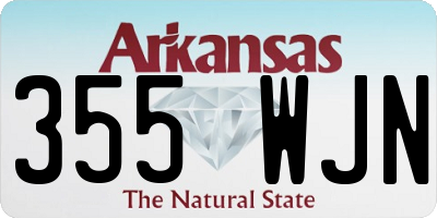 AR license plate 355WJN