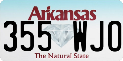 AR license plate 355WJO
