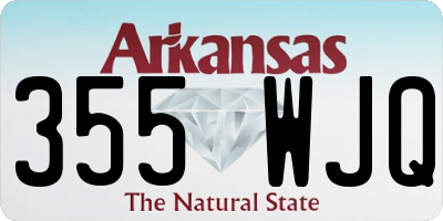 AR license plate 355WJQ