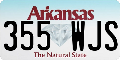 AR license plate 355WJS