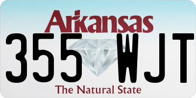 AR license plate 355WJT