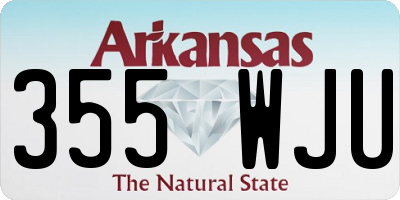 AR license plate 355WJU