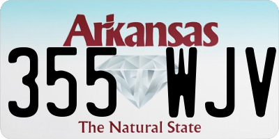 AR license plate 355WJV