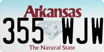 AR license plate 355WJW