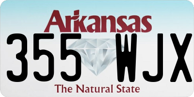 AR license plate 355WJX