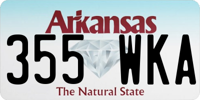 AR license plate 355WKA
