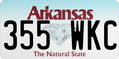 AR license plate 355WKC