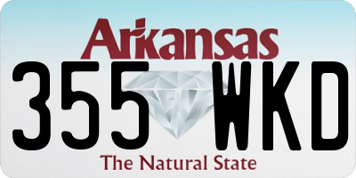 AR license plate 355WKD