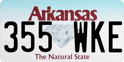 AR license plate 355WKE