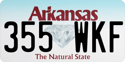 AR license plate 355WKF
