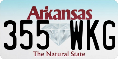 AR license plate 355WKG