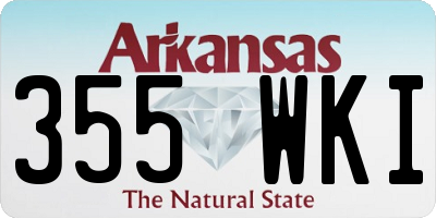 AR license plate 355WKI