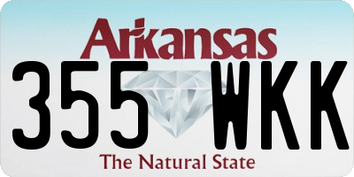AR license plate 355WKK