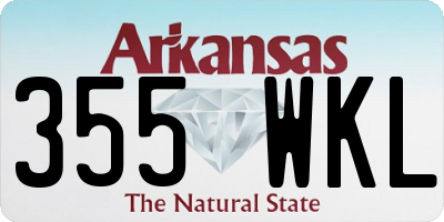 AR license plate 355WKL