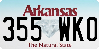 AR license plate 355WKO