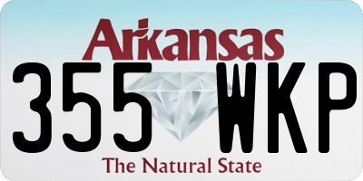 AR license plate 355WKP