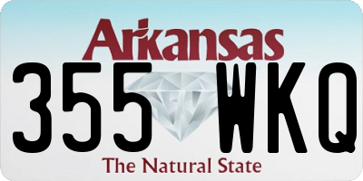 AR license plate 355WKQ