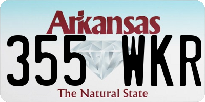 AR license plate 355WKR
