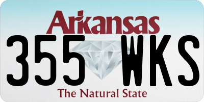 AR license plate 355WKS