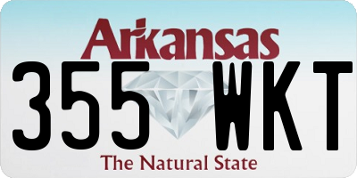 AR license plate 355WKT