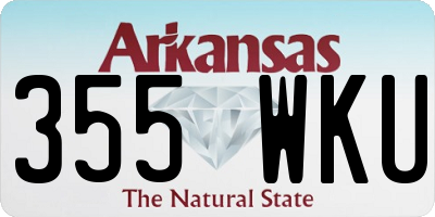 AR license plate 355WKU