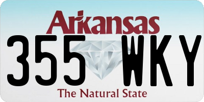 AR license plate 355WKY