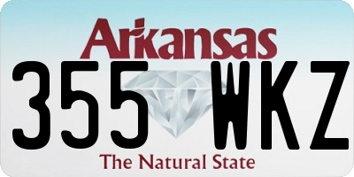 AR license plate 355WKZ