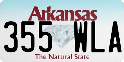 AR license plate 355WLA